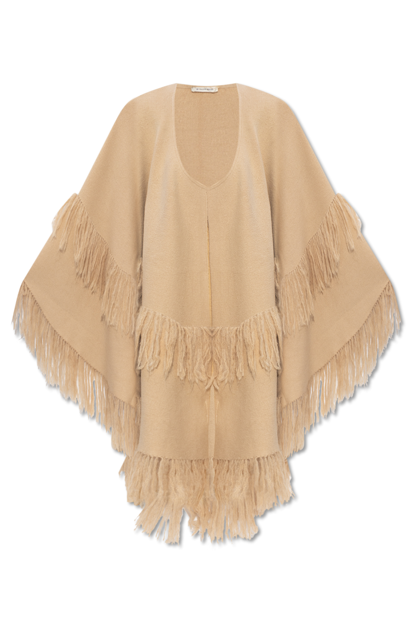 Beige Dixi poncho By Malene Birger Domaine pignadaShops Seychelles